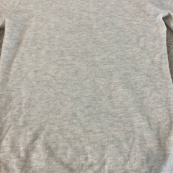 Vince Waffle Mock Neck Turtleneck Sweater 50% Wool 50% Cashmere Heather Gray - Picture 4 of 6